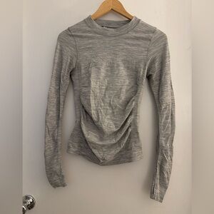 Athleta gray workout long sleeve size xs
